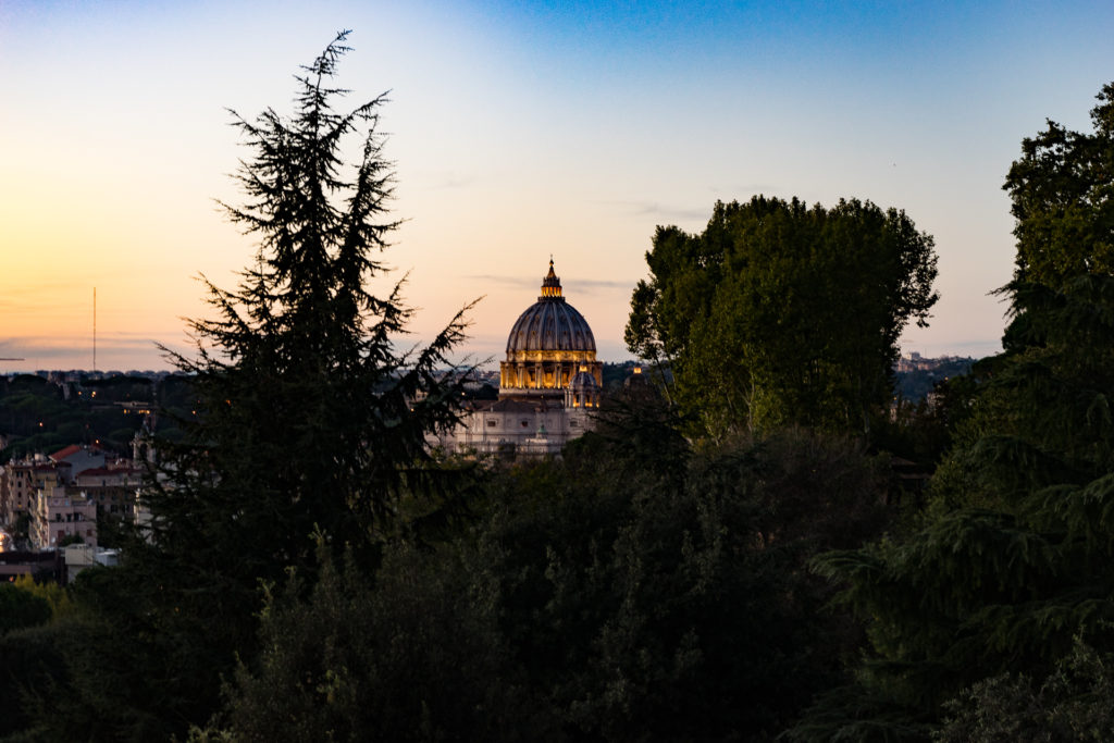 The view of Vatican from Terrazza del Gianicolo