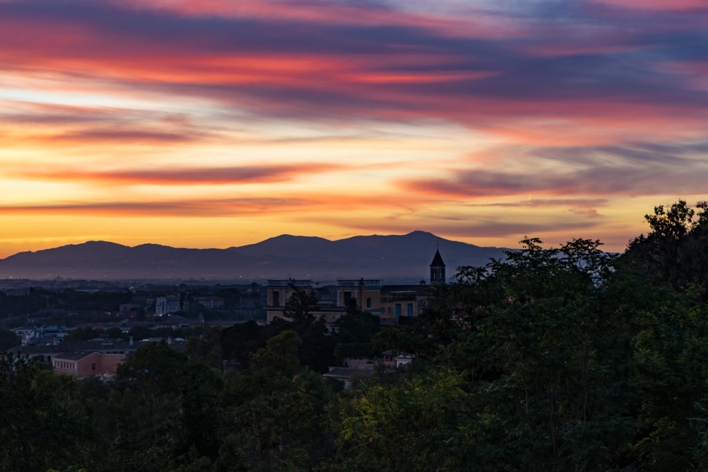 The sunrise from Terrazza del Gianicolo