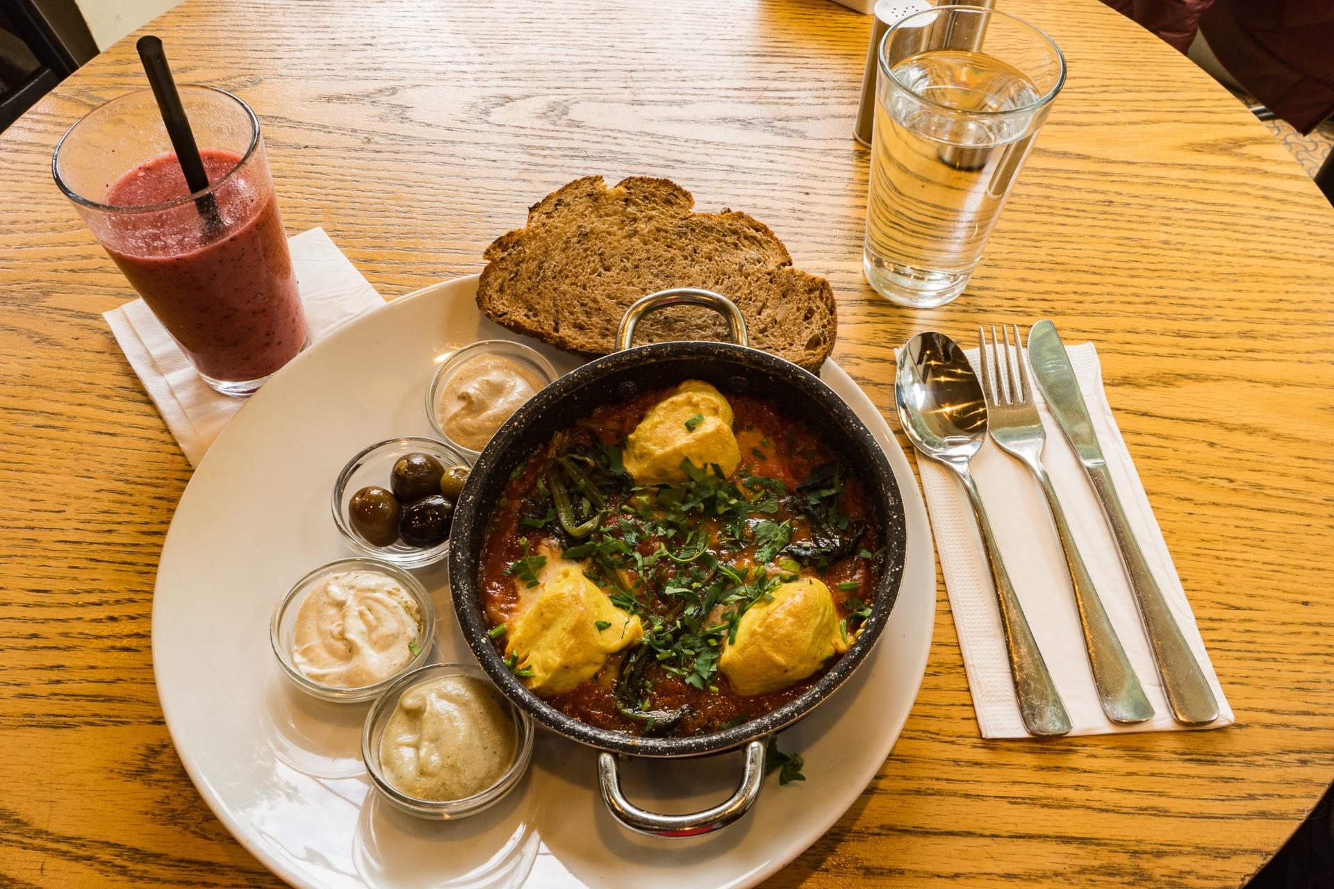 Vegan shakshuka, Anastasia, Tell Aviv