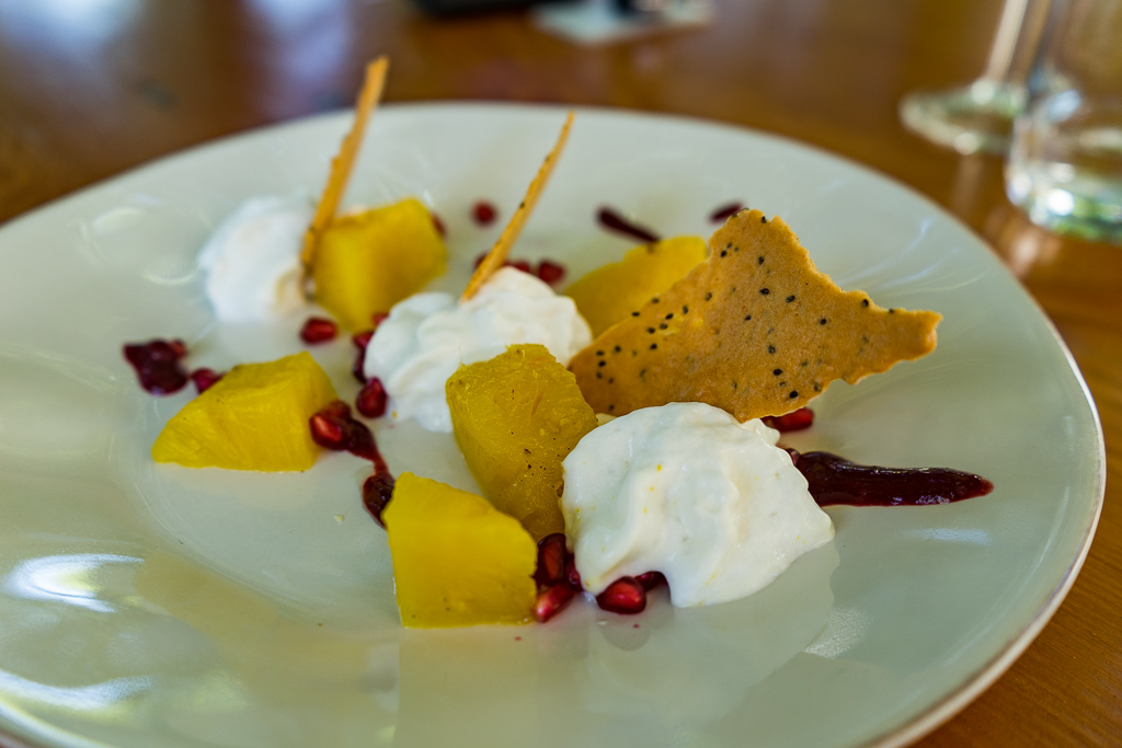 Vegan food at at Bread & Wine Vineyard Restaurant, Franschhoek