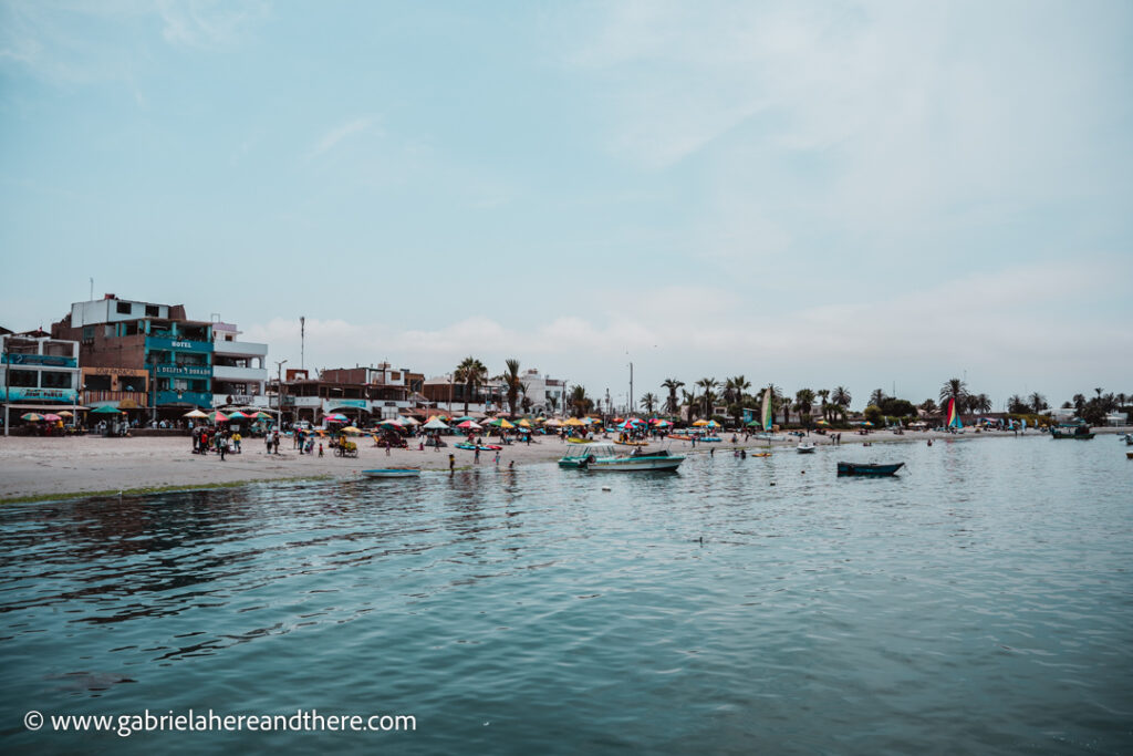 Paracas beach view from the sea, Peru