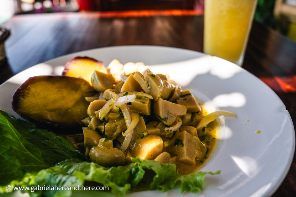 Vegan ceviche, Paracas, Peru