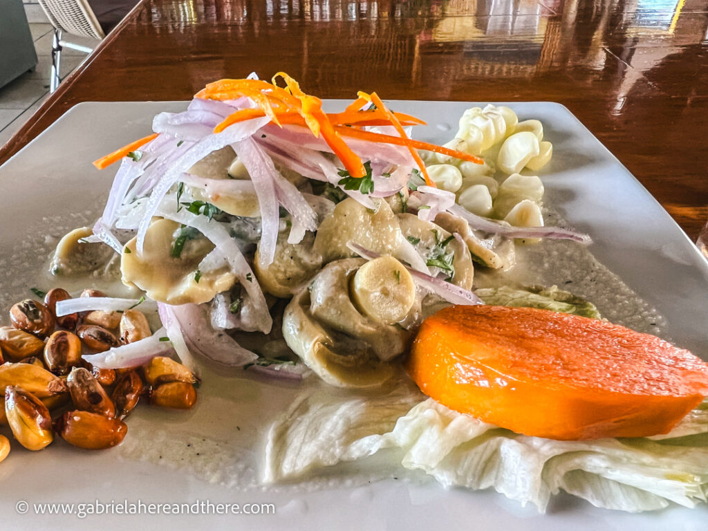 Vegan ceviche, Paracas, Peru