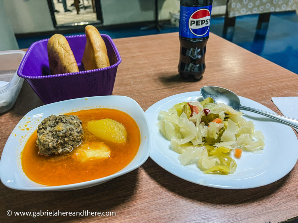 Dinner in the Caspian Sea Ferry