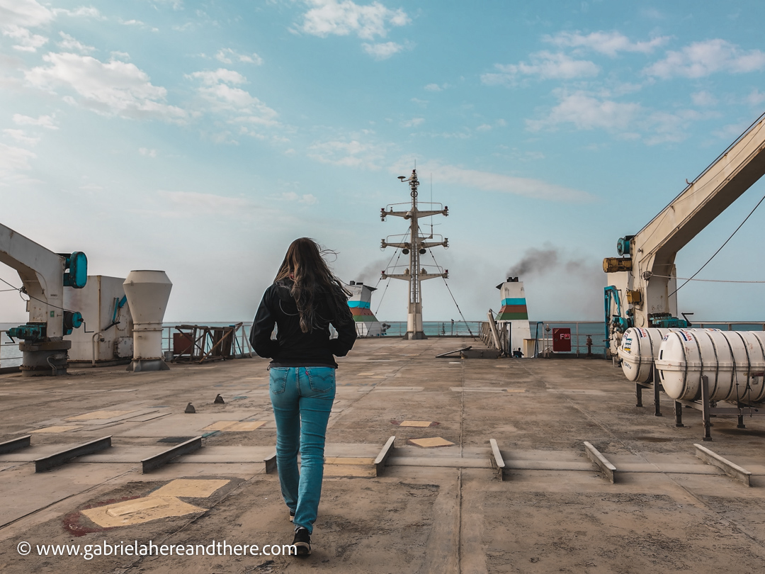 Taking the Caspian Sea Ferry (Cargo Ship) from Azerbaijan