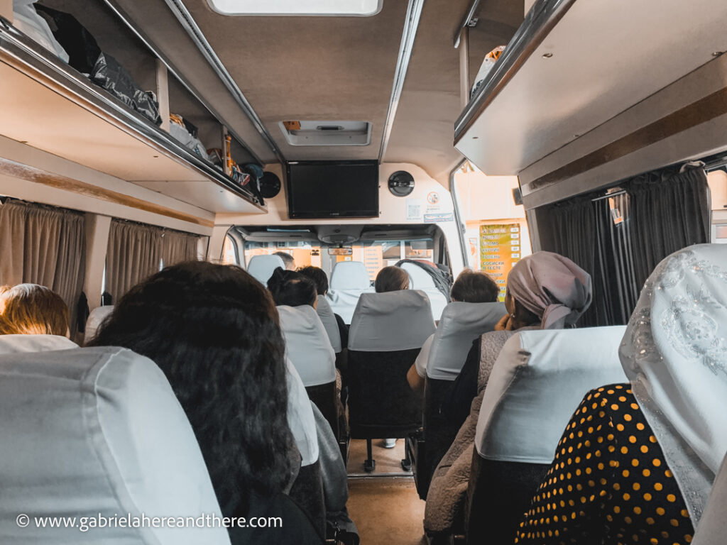 Taking a marshrutka from Bishkek to Karakol