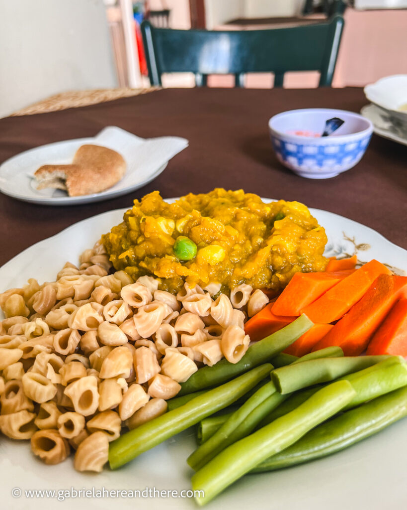 Vegan lunch in Sucre, Bolivia
